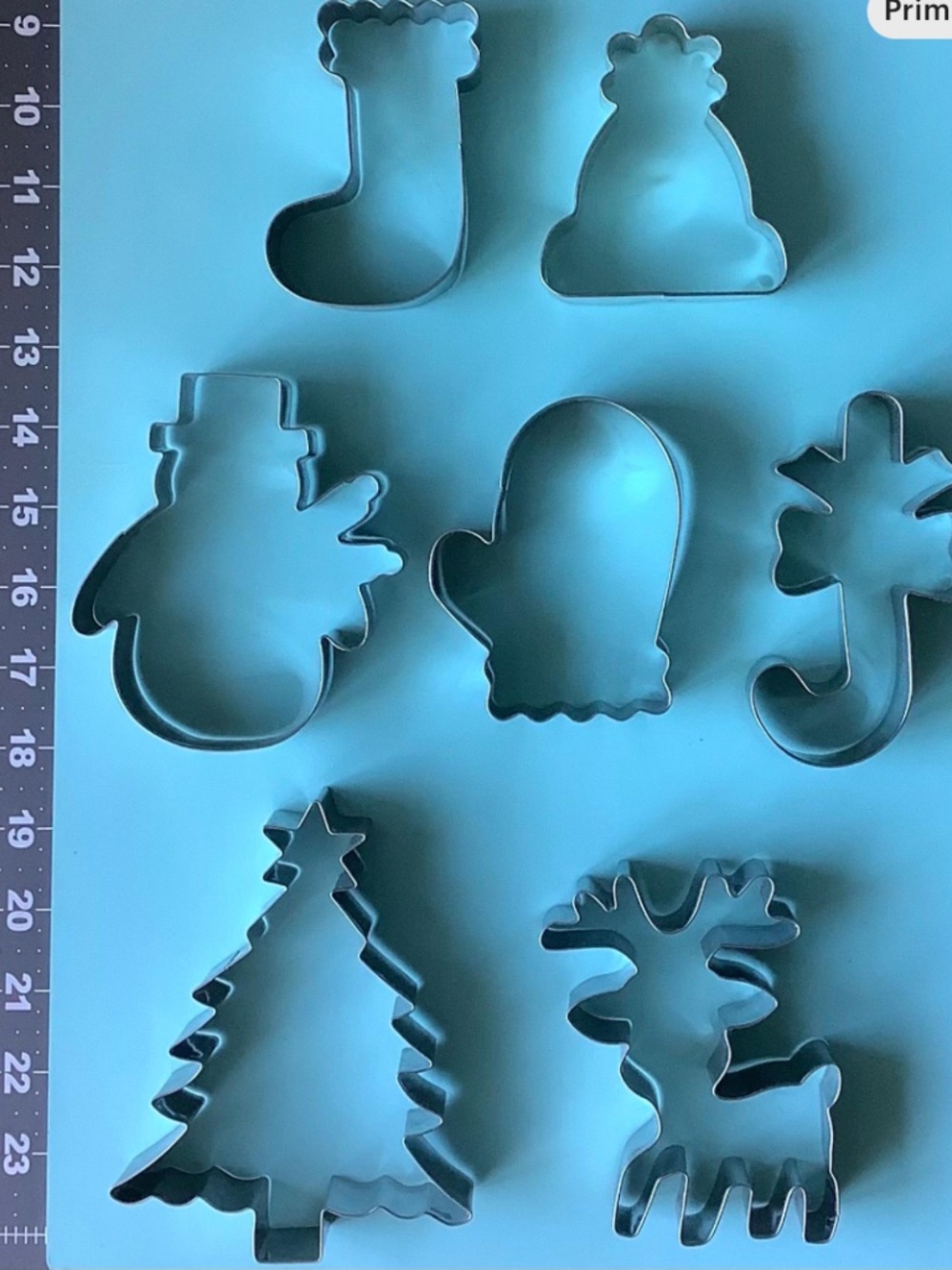 Christmas Cookie Cutters Set 7 pcs., Deer, Snowman, Christmas Tree, Mitten, Sock